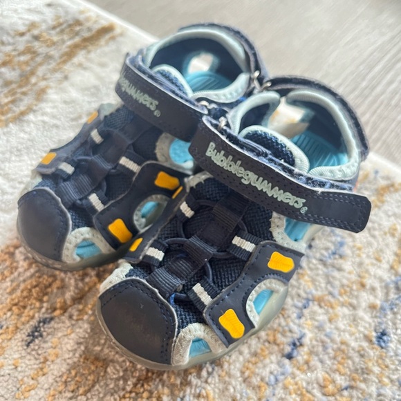 BUBBLEGUMMERS sandals for baby boy size 6.5 color Blue and orange - Picture 5 of 8